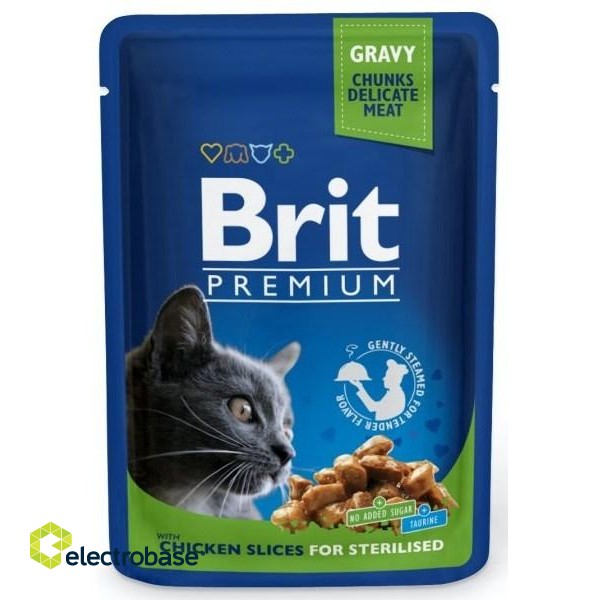 BRIT Premium Cat Chicken Sterilised - wet cat food - 100g