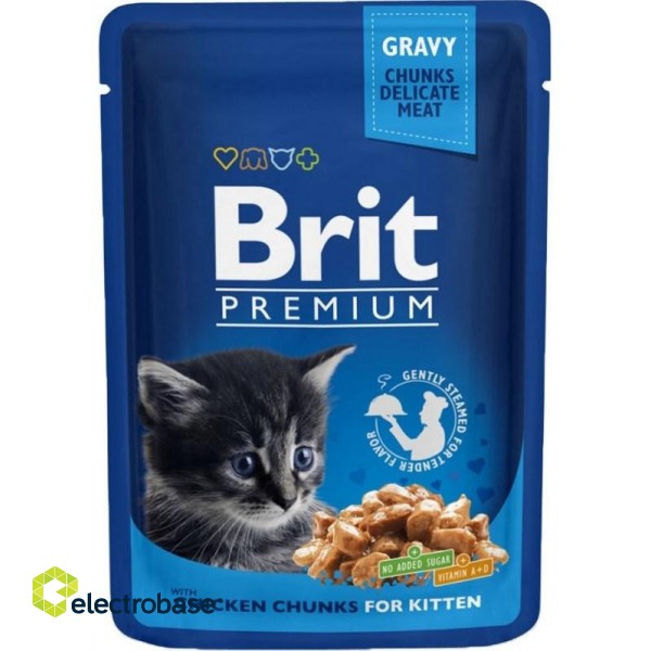 BRIT Premium Cat Kitten Chicken - wet cat food - 100g