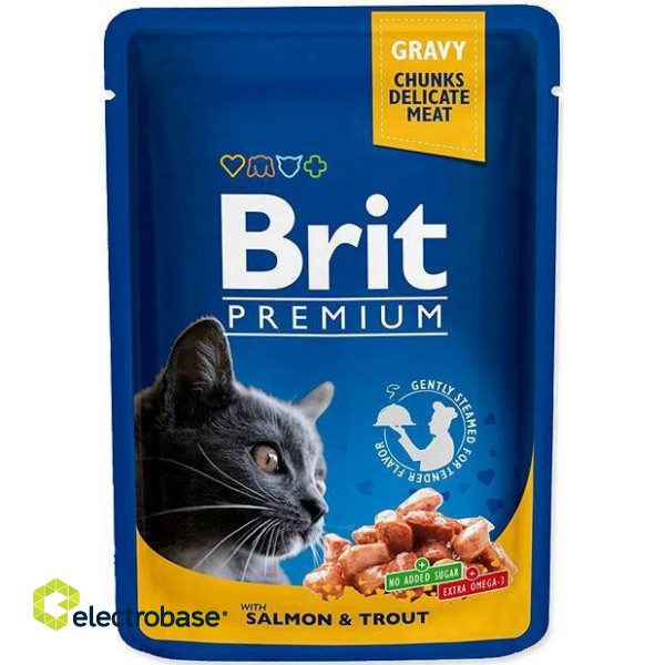 BRIT Premium Cat Salmon&Trout  - wet cat food - 100g