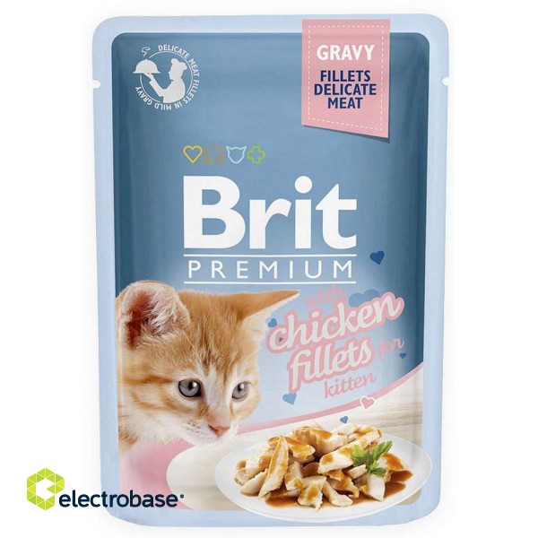 BRIT Premium Kitten Chicken Fillets - wet cat food - 85g