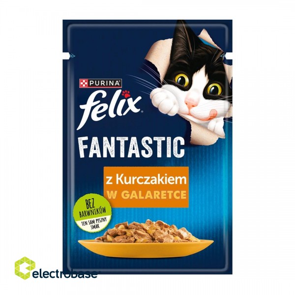 FELIX Fantastic with chicken in jelly - wet cat food - 85g image 1