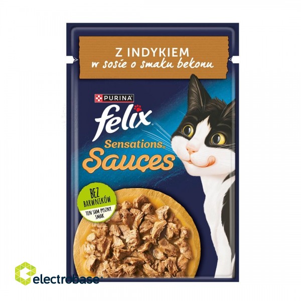 PURINA Felix Sensations Sauces Turkey - wet cat food - 85 g image 1