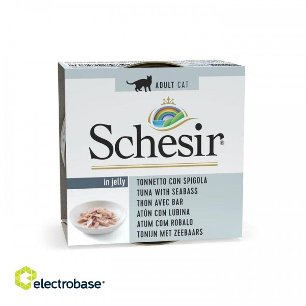 SCHESIR in jelly Tuna with sea bass - wet cat food - 85 g