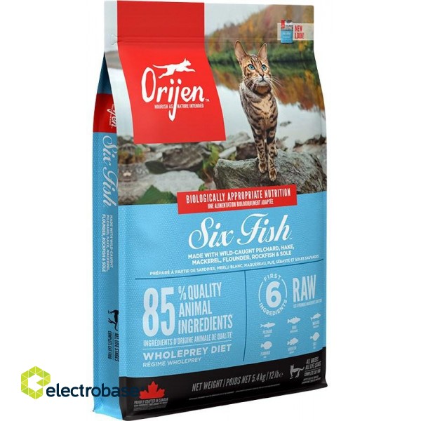ORIJEN Six fish - dry cat food - 5,4 kg paveikslėlis 1