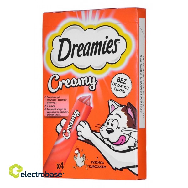DREAMIES Creamy Chicken - cat treats - 4x10 g фото 3