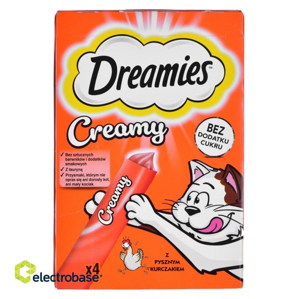 DREAMIES Creamy Chicken - cat treats - 4x10 g фото 1