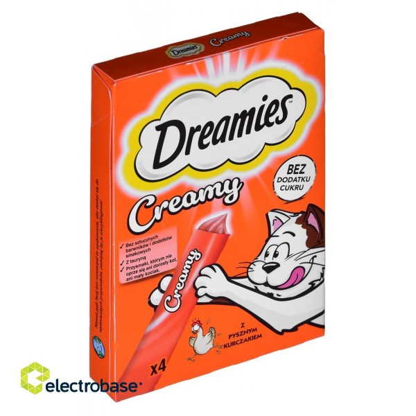 DREAMIES Creamy Chicken - cat treats - 4x10 g image 2