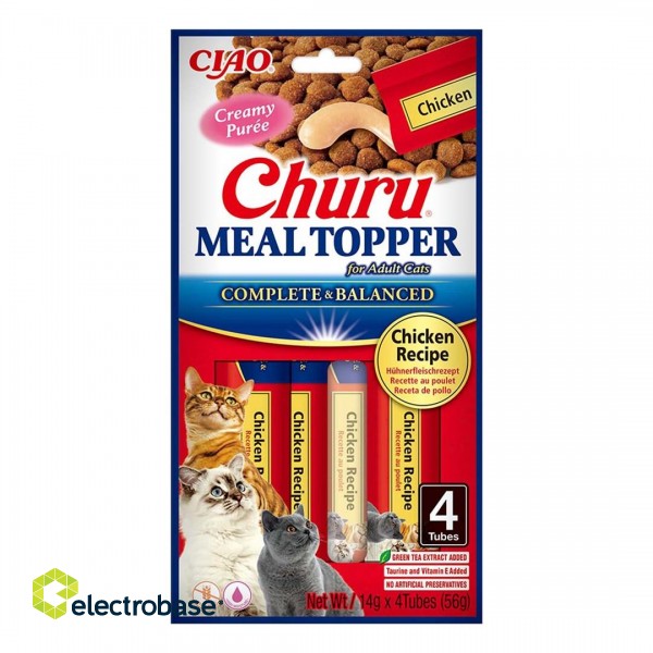 INABA Churu Meal Topper Chicken - cat treats - 4 x 14g фото 1