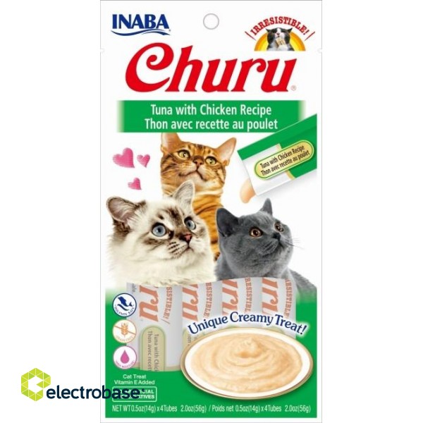 INABA Churu Tuna with chicken - cat treats - 4x14 g