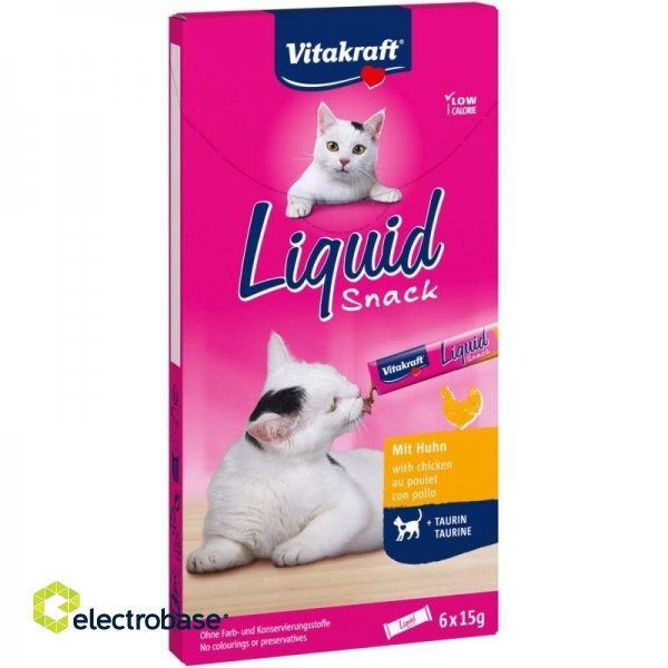 VITAKRAFT Liquid Snack Chicken - cat treats - 6 x 15g image 1