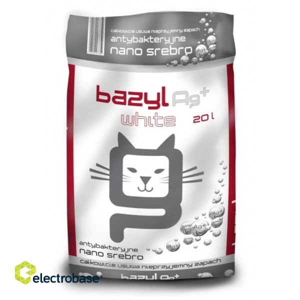 BAZYL Ag+ Super Premium Compact White - bentonite litter - 20 l