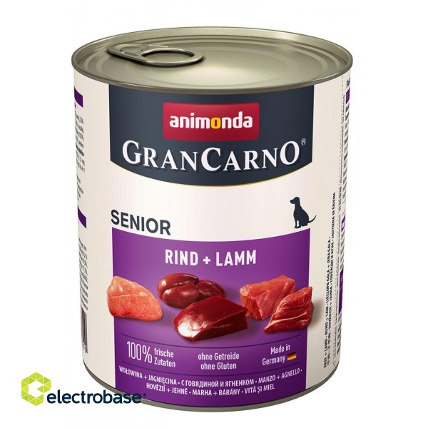 ANIMONDA GranCarno Senior Beef with lamb - Wet dog food - 800 g paveikslėlis 1