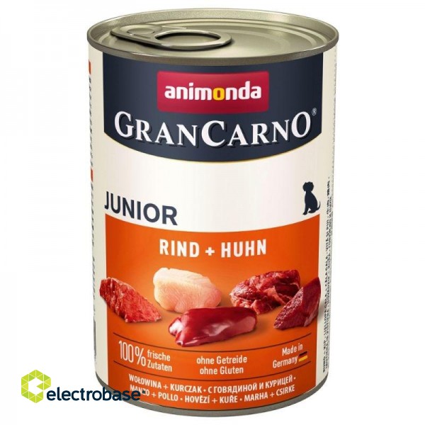 animonda GranCarno Original Beef, Chicken Junior 400 g paveikslėlis 1
