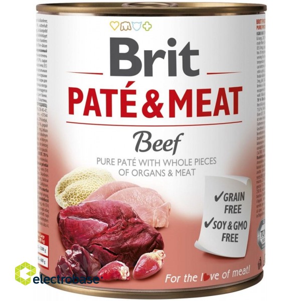 BRIT Paté & Meat with Beef - wet dog food - 800g