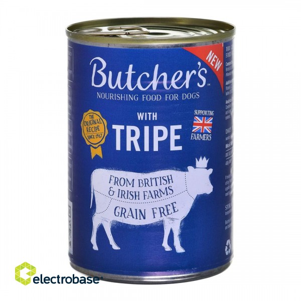 BUTCHER'S Original Tripe Mix Rumen Pate - wet dog food - 400g image 1