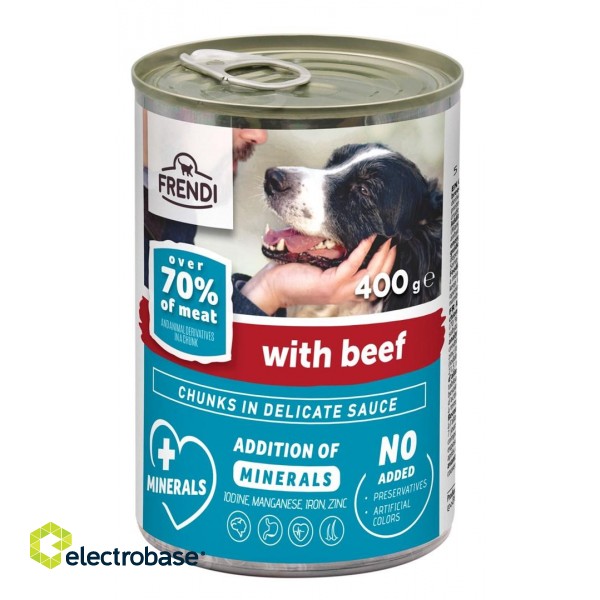 FRENDI with Beef chunks in delicate sauce - wet dog food - 400g