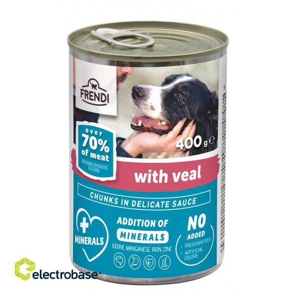 FRENDI with Veal chunks in delicate sauce - wet dog food - 400g