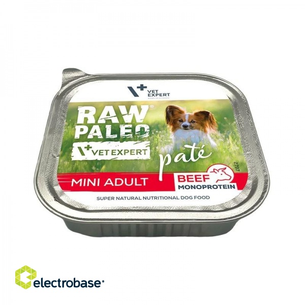 RAW PALEO Pate Mini Adult Beef - wet dog food - 150 g paveikslėlis 2