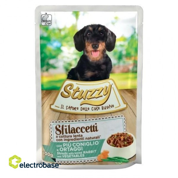 STUZZY Shreds with rabbit and vegetables - wet dog food - 100 g
