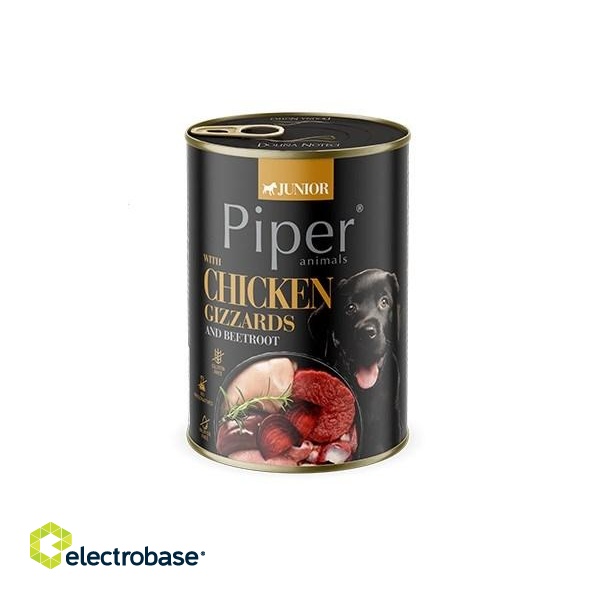 DOLINA NOTECI Piper Junior Chicken gizzards with beetroot - wet dog food - 400g