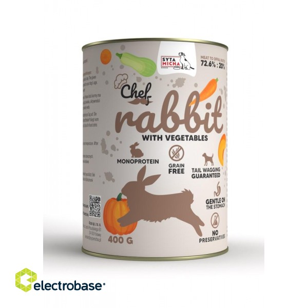 SYTA MICHA Chef Rabbit with vegetables - Wet dog food - 400 g