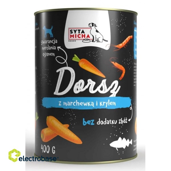 SYTA MICHA Cod with carrot and krill - wet dog food - 400g