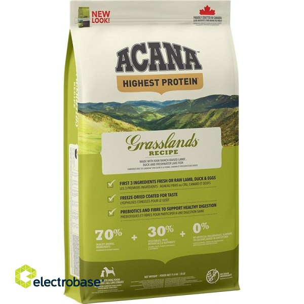 ACANA Highest Protein Grasslands - dry dog food - 11,4 kg paveikslėlis 1