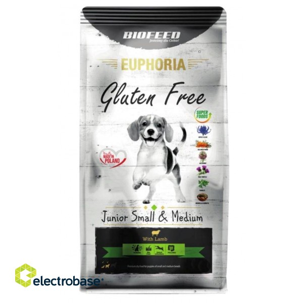 BIOFEED Euphoria Gluten Free Junior small & medium Lamb - dry dog food - 12kg фото 2