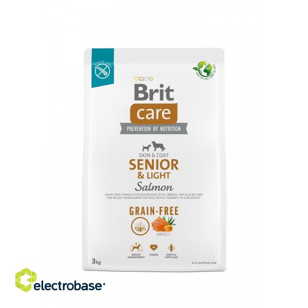 BRIT Care Senior&Light Salmon - dry dog food - 3 kg image 1