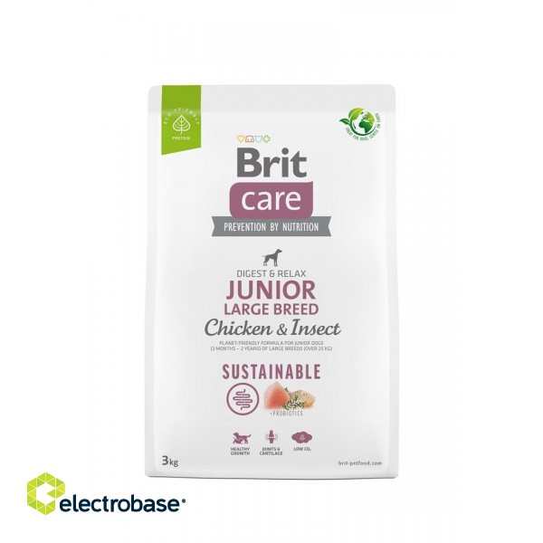 BRIT Care Dog Sustainable Junior Large Breed Chicken & Insect - dry dog food - 3 kg image 1