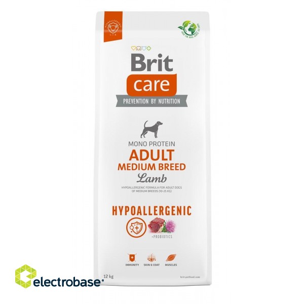 BRIT Care Hypoallergenic Adult Medium Breed Lamb - dry dog food - 12 kg