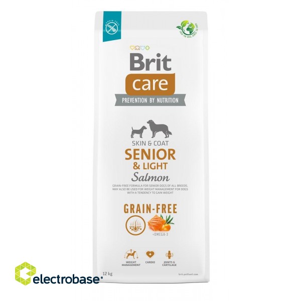 BRIT Care Senior&Light Salmon - dry dog food - 12 kg image 1