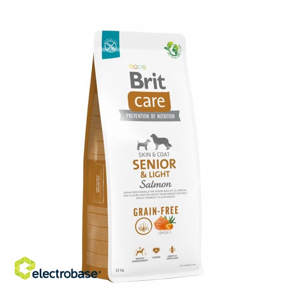 BRIT Care Senior&Light Salmon - dry dog food - 12 kg paveikslėlis 2