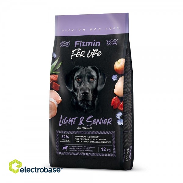 FITMIN Dog for Life Light&Senior - dry dog food - 12 kg
