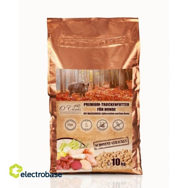 O'CANIS dry roasted dog food- flavored with wild boar, sweet potato and beetroot-10 kg