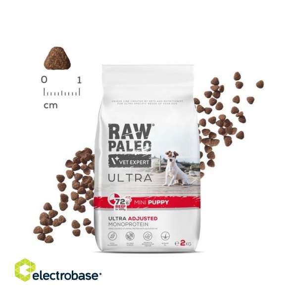 RAW PALEO Ultra Mini Puppy Beef - dry food for puppies of small breeds - 750 g image 3