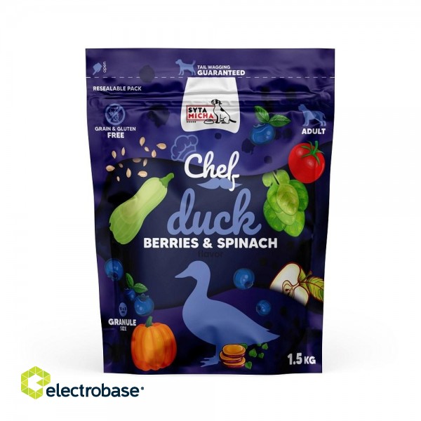 SYTA MICHA Chef Duck, berries and spinach - dry dog food - 1,5kg