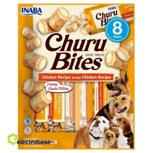 INABA Churu Bites Chicken - Dog treat - 8x12g