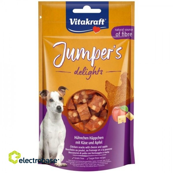 VITAKRAFT Jumper's Delights Chicken with cheese and apple - dog treat - 80g фото 1