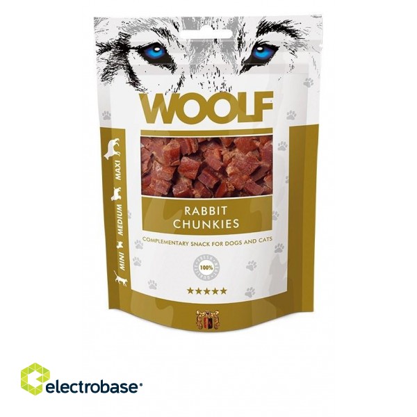 WOOLF Rabbit Chunkies - dog and cat treat - 100 g