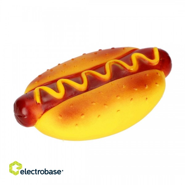 DINGO Hot-dog length 15 cm - dog toy - 1 piece paveikslėlis 1
