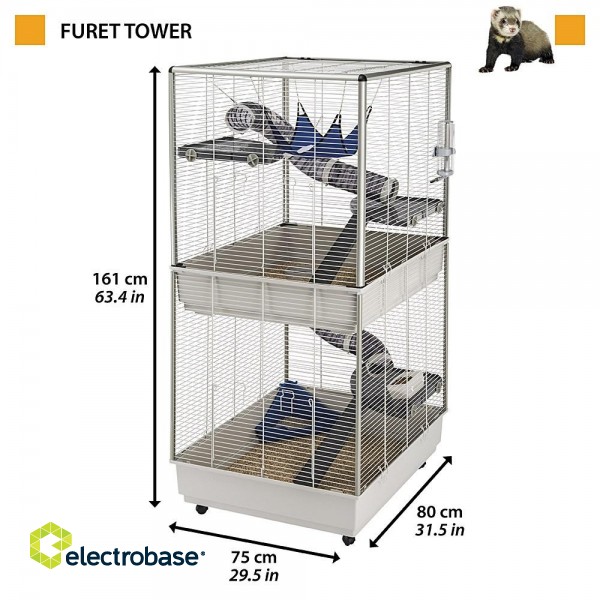 FERPLAST Furet Tower - Cage paveikslėlis 10