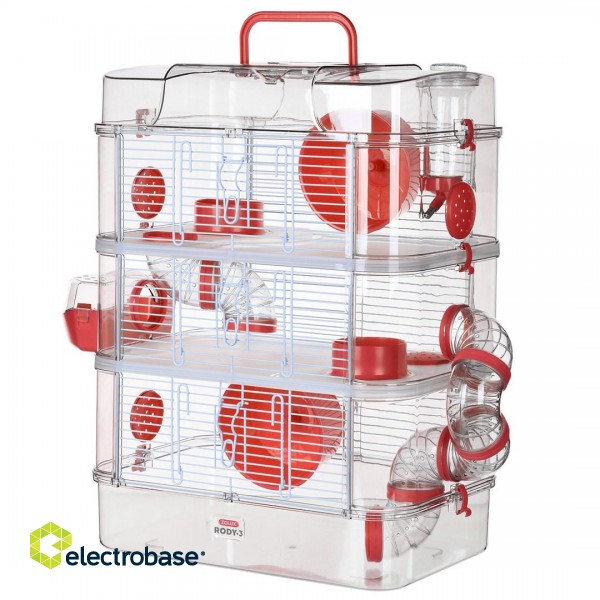 ZOLUX Rody3 Trio - rodent cage - red фото 1