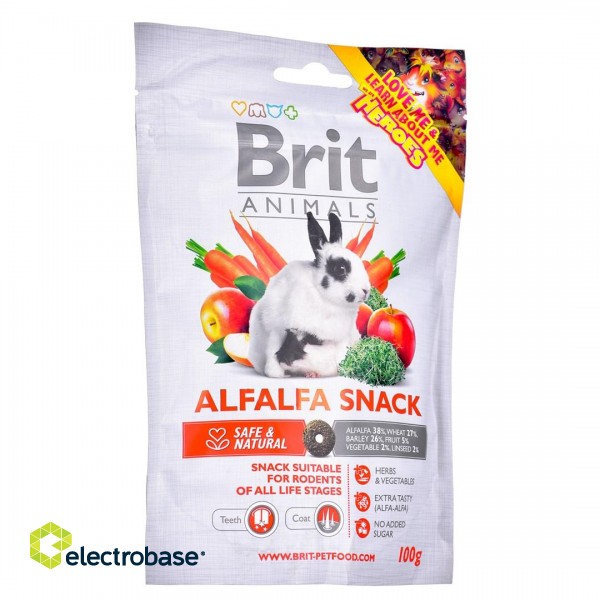 BRIT Animals Alfalfa Snack For Rodents - rodents treats - 100 g paveikslėlis 2