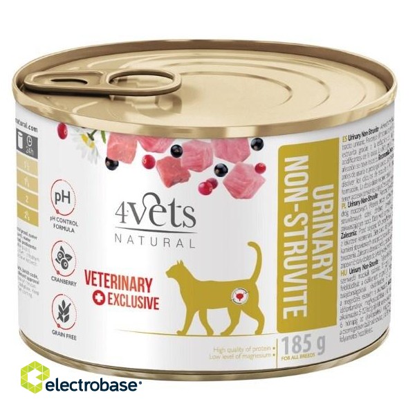 4VETS Natural Urinary No Struvit Cat - wet cat food - 185 g