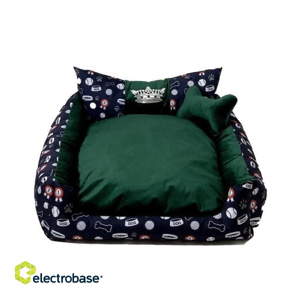 GO GIFT Dog and cat bed L - green  - 90x75x16 cm image 1