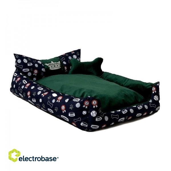 GO GIFT Dog and cat bed XXL - green - 110x90x18 cm image 2