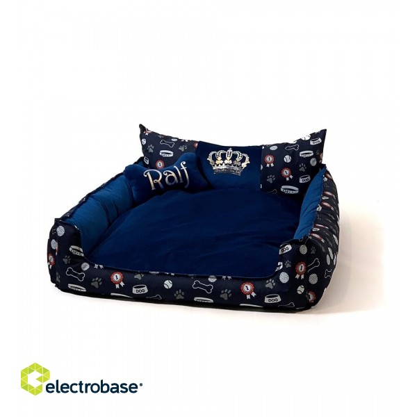 GO GIFT Dog and cat bed XXL - navy blue - 110x90x18 cm paveikslėlis 2