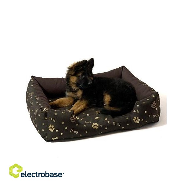 GO GIFT Dog bed XL - brown - 75x55x15 cm paveikslėlis 4