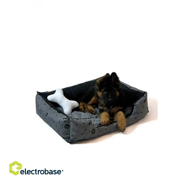 GO GIFT Dog bed XL - graphite - 75x55x15 cm paveikslėlis 5